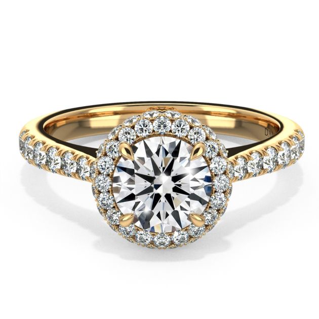 Danhov Classico Engagement Ring in 18k White Gold