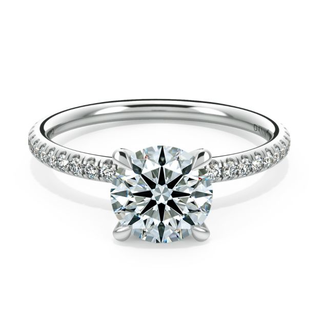 Norme De Danhov Ladies Engagement Ring Set in 14k White Gold