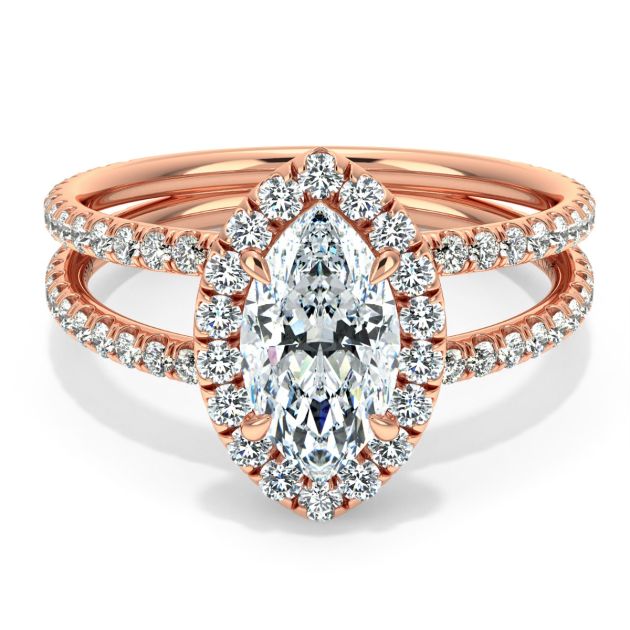 Danhov Solo Filo Exclusive Diamond Engagement Ring in 18k Rose Gold