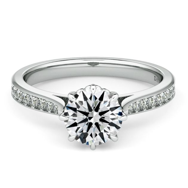 Danhov Classico Handmade Diamond Engagement Ring in Platinum