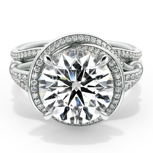 Danhov Couture Engagement Ring in Platinum