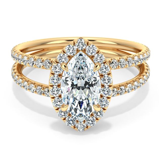 Danhov Solo Filo Exclusive Diamond Engagement Ring in 18k Yellow Gold