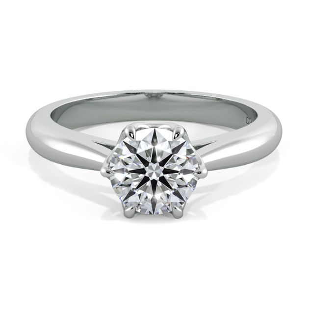 Danhov Classico Engagement Ring in 14k White Gold