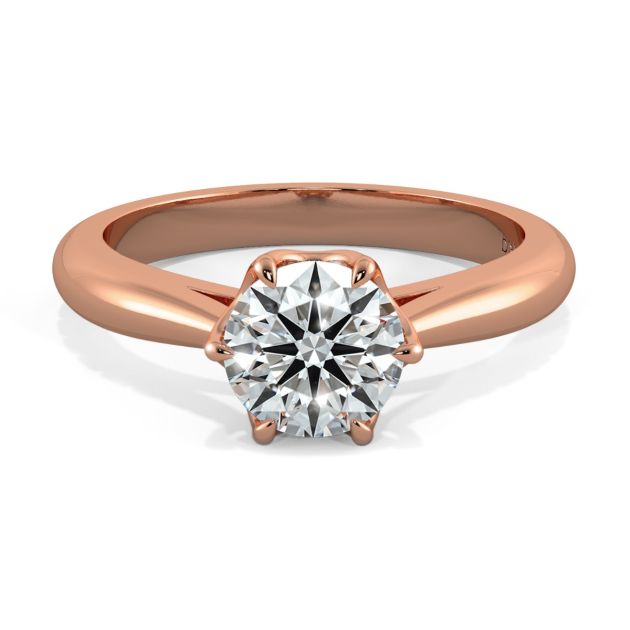 Danhov Classico Engagement Ring in 18k Rose Gold