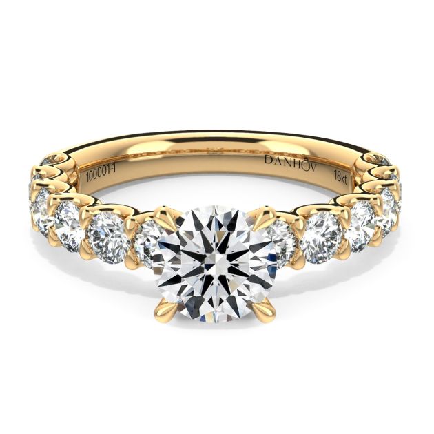 Norme De Danhov Ladies Engagement Ring in 14k Yellow Gold