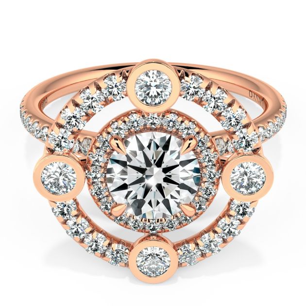 Norme De Danhov Ladies Engagement Ring in 18k Rose Gold