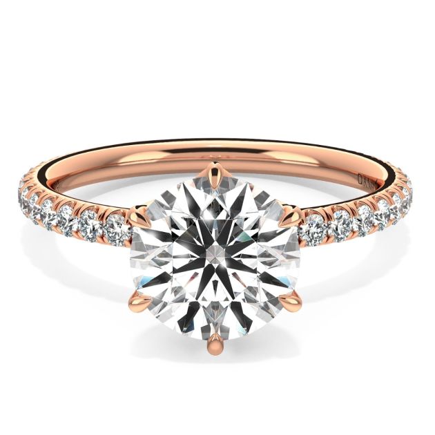 Norme de Danhov Diamond Engagement Ring for Women in 18k Rose Gold