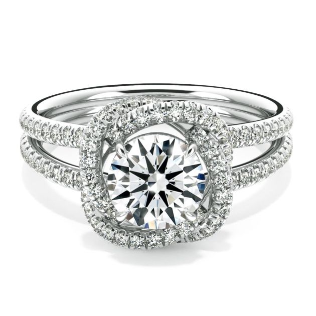 Danhov Solo Filo Elegant Diamond Engagement Ring in 18k White Gold