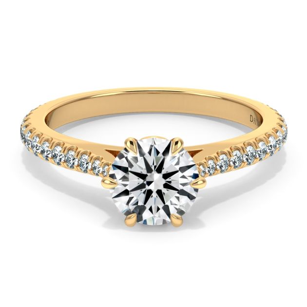 Danhov Classico Simple Engagement Ring in 14k Yellow Gold