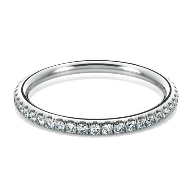 Norme de Danhov Wedding Band in 18k White Gold