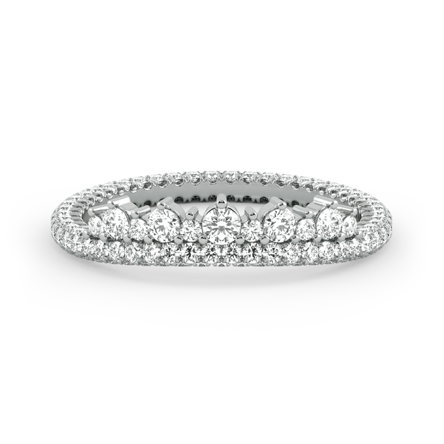 Norme De Danhov Diamond Wedding Band in 14k White Gold