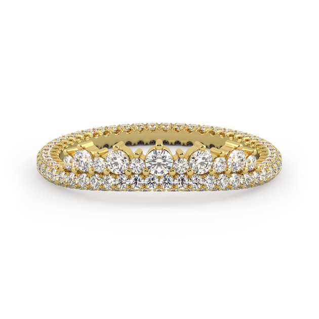 Norme De Danhov Diamond Wedding Band in 18k Yellow Gold