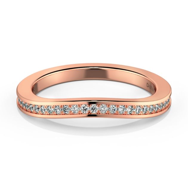 Norme de Danhov Diamond Wedding Band in 14k Rose Gold