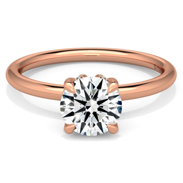 Danhov Classico Engagement Ring in 14kt Rose Gold 