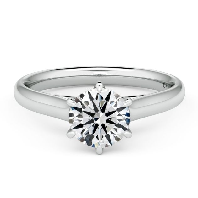 Norme de Danhov Engagement Ring in 14k White Gold
