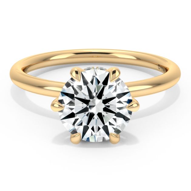 Norme De Danhov Ladies Engagement Ring Set in 14k Yellow Gold