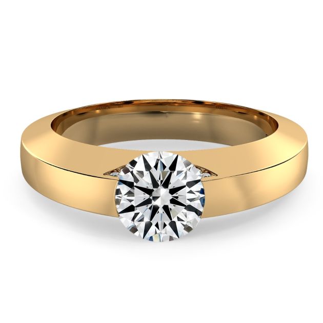 Norme de Danhov Classic  Engagement Ring for Women in 18k Yellow Gold