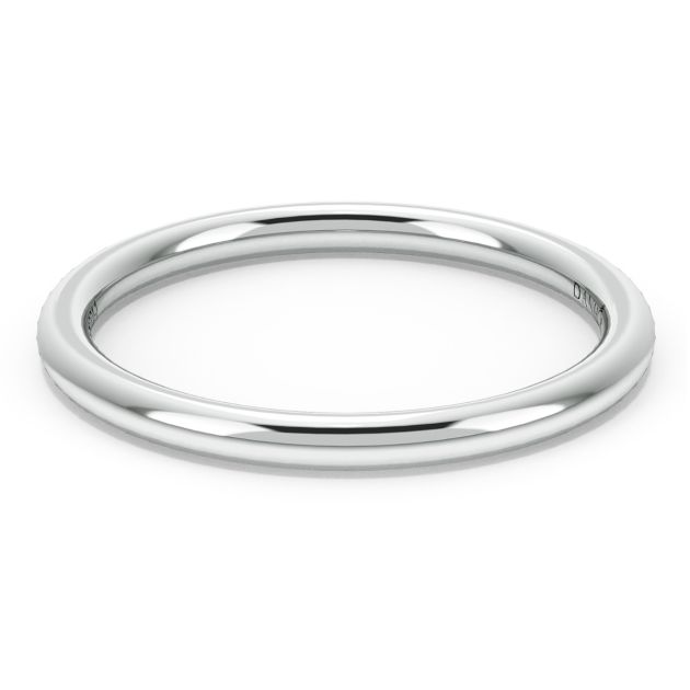 Norme de Danhov Classic Wedding Band in 14k White Gold