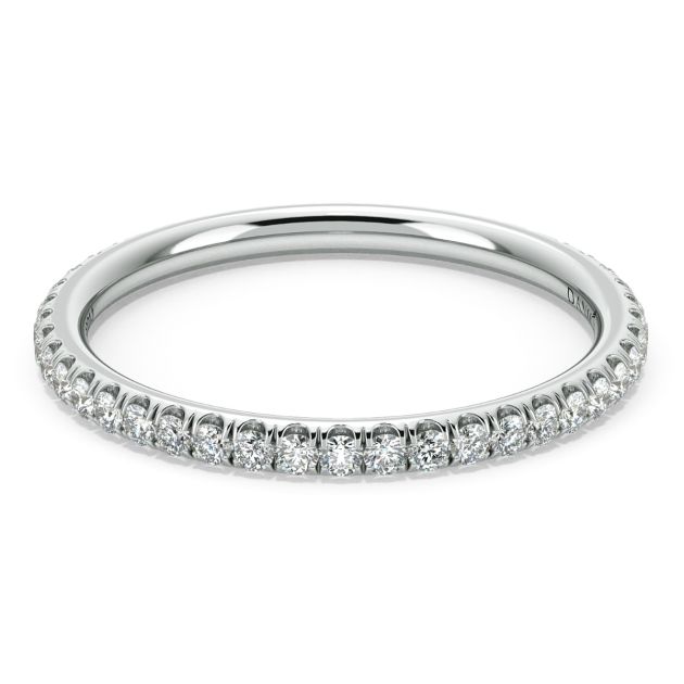 Norme de Danhov Diamond Wedding Band for Women in 18k White Gold