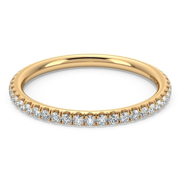 Norme de Danhov Diamond Wedding Band for Women in 14k Yellow Gold