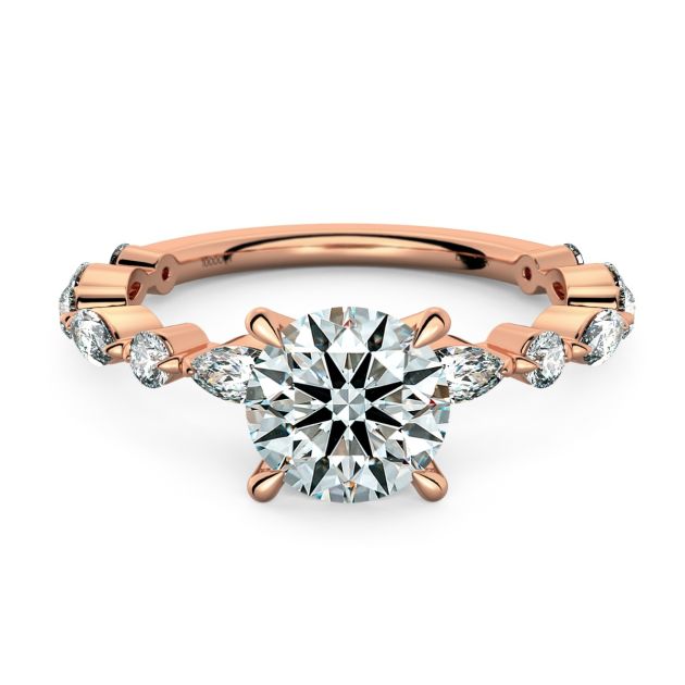Norme de Danhov Versailles Diamond Engagement Ring in 18k Rose Gold