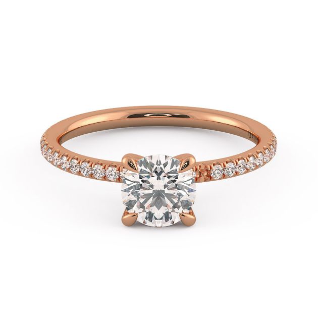 Norme De Danhov Ladies Engagement Ring Set in 14k Rose Gold