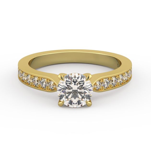 Danhov Classico Engagement Ring in 18k Yellow Gold