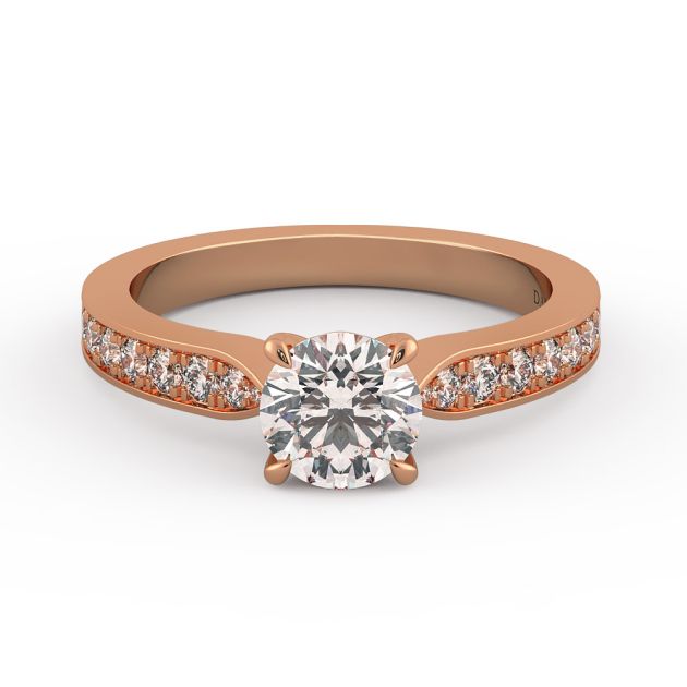 Danhov Classico Engagement Ring in 14k Rose Gold