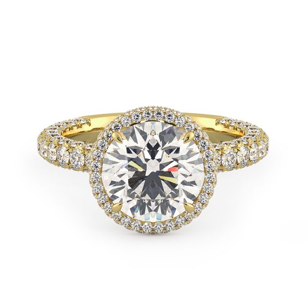 Norme de Danhov Diamond Engagement Ring for Women in 18k Yellow Gold