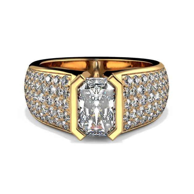 Danhov Voltaggio Diamond Engagement Ring in 14k Yellow Gold