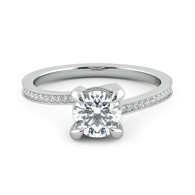 Danhov Eleganza Engagement Ring in 18k White Gold