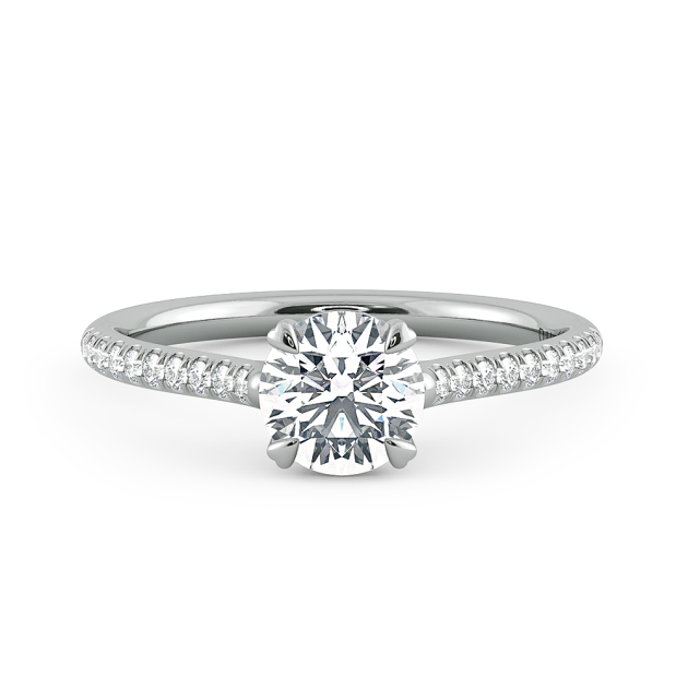 Danhov Classico Engagement Ring in 14k White Gold 