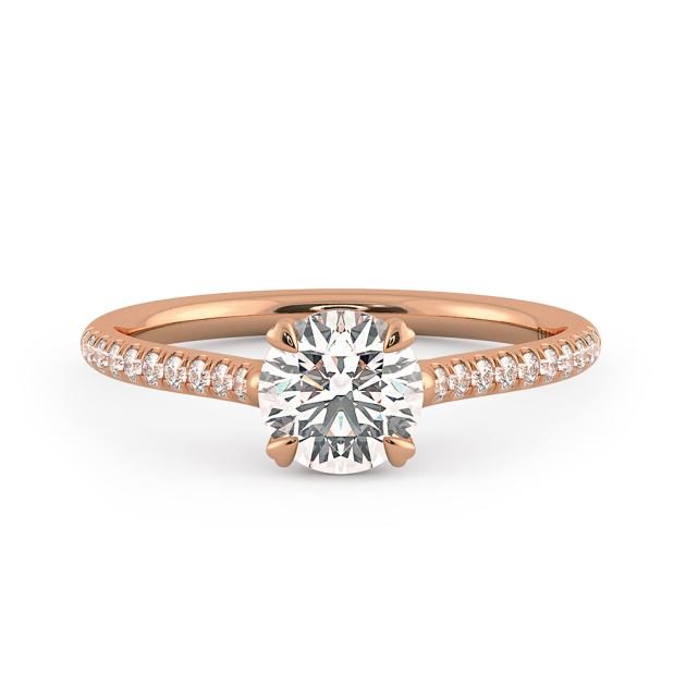 Danhov Classico Engagement Ring in 14k Rose Gold