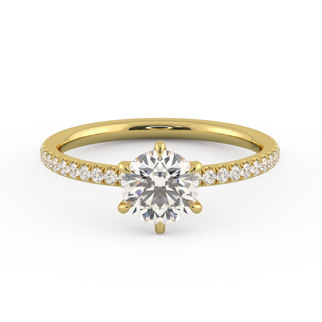 Norme de Danhov Engagement Ring for Women in 18k Yellow Gold