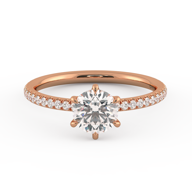 Norme de Danhov Engagement Ring for Women in 18k Rose Gold