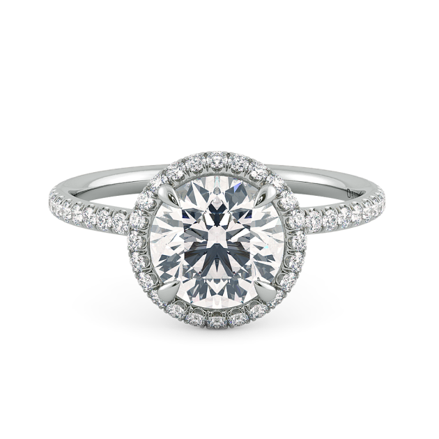 Danhov Solo Filo Diamond Engagement Ring in Platinum