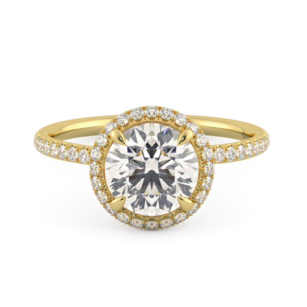 Danhov Solo Diamond Filo Engagement Ring in 14k Yellow Gold