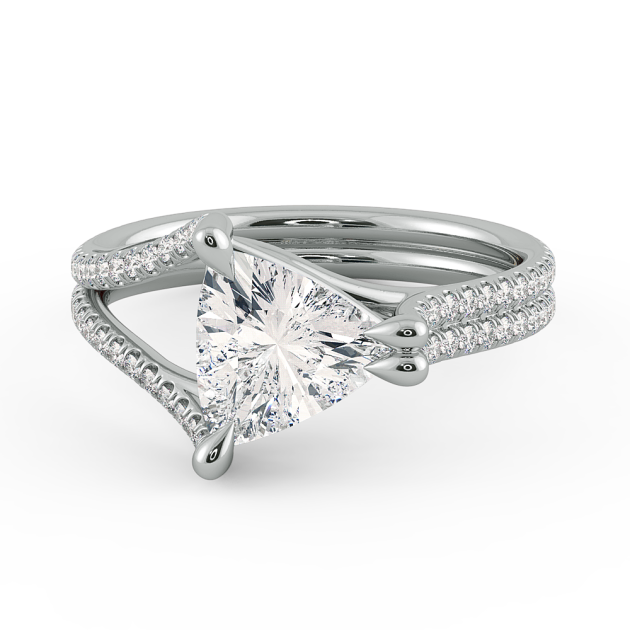 Danhov Solo Filo Engagement Ring in 14k White Gold