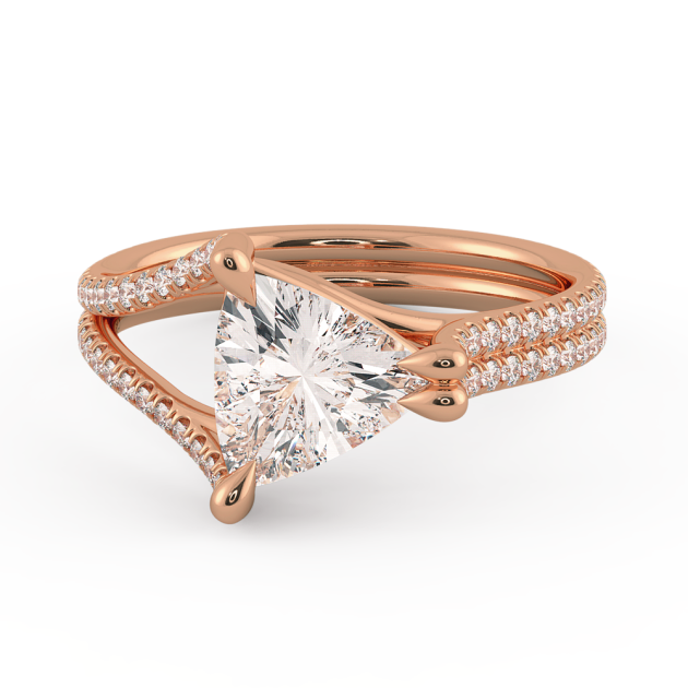 Danhov Solo Filo Engagement Ring in 14k Rose Gold