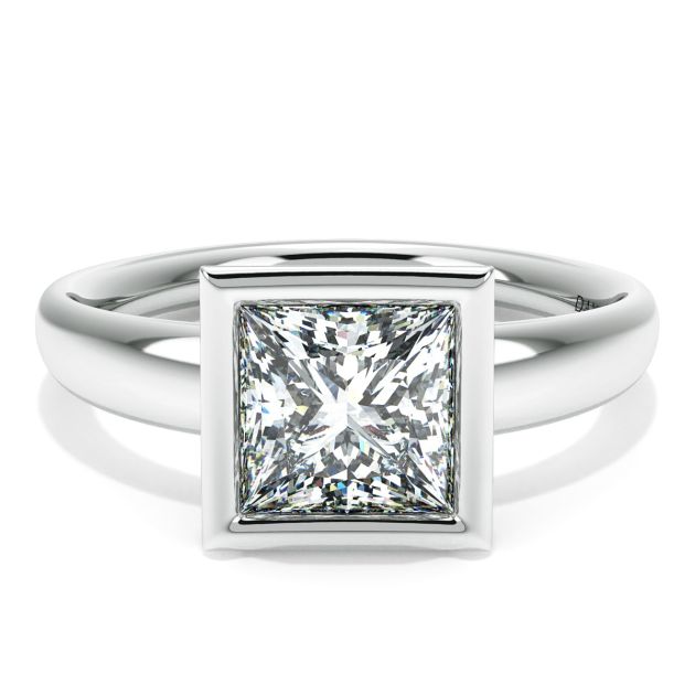 Norme de Danhov Engagement Ring in 18k White Gold