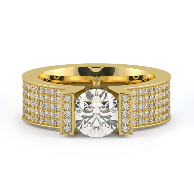 Danhov Voltaggio Engagement Ring in 14k Yellow Gold