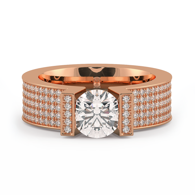Danhov Voltaggio Engagement Ring in 14k Rose Gold