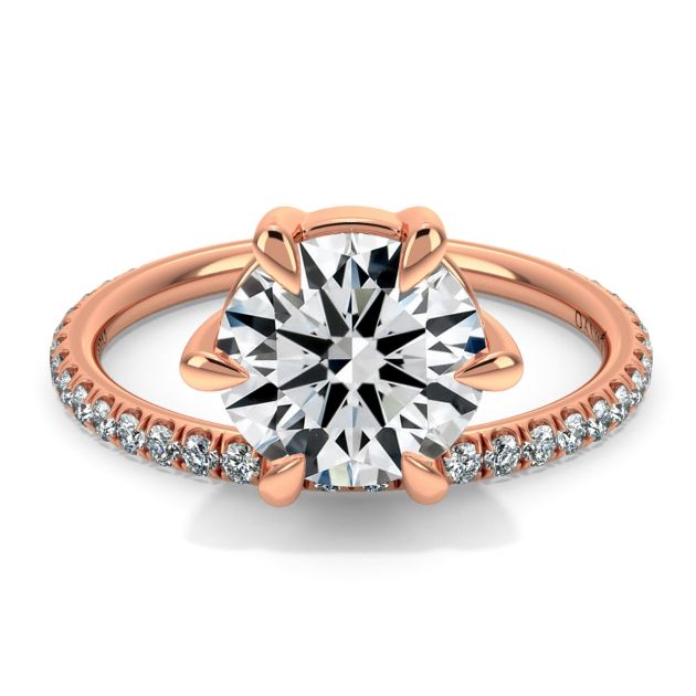 Norme de Danhov Diamond  Engagement Ring for Women in 18k Rose Gold