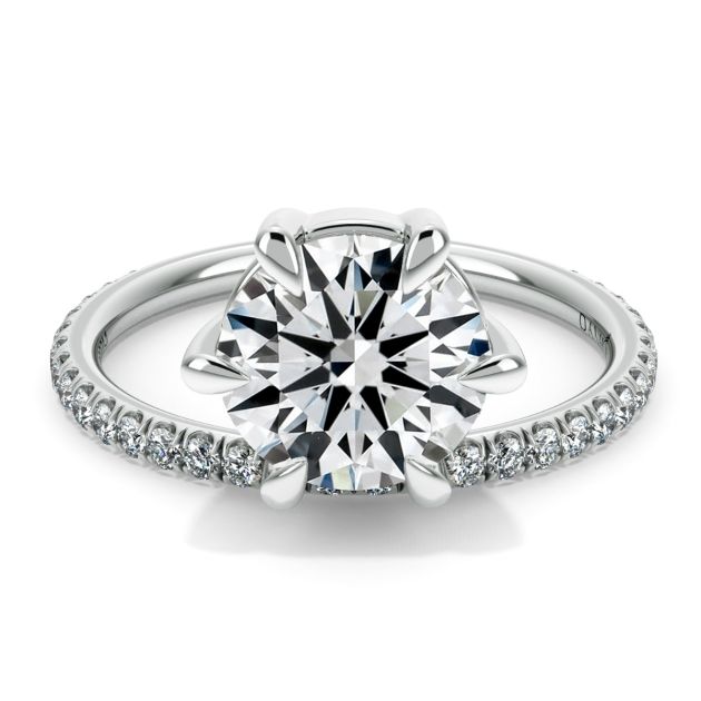 Norme de Danhov Diamond  Engagement Ring for Women in 14k White Gold