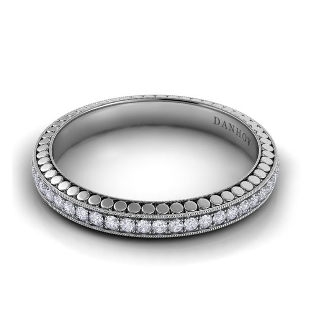 Danhov Tubetto Wedding Ring for Her in 14k White Gold
