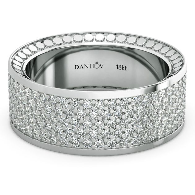 Danhov Tubetto Diamond Wedding Ring in Platinum