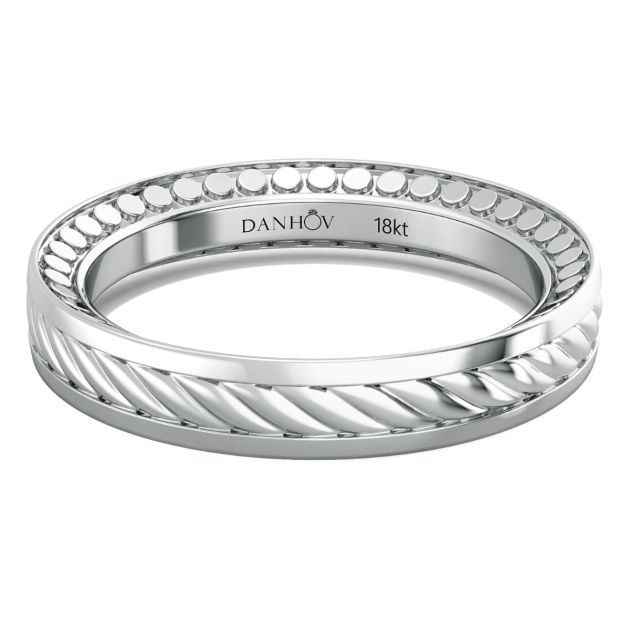 Danhov Tubetto Diamond Wedding Ring in Platinum 