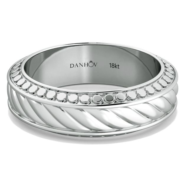 Danhov Tubetto Diamond Wedding Ring in Platinum 