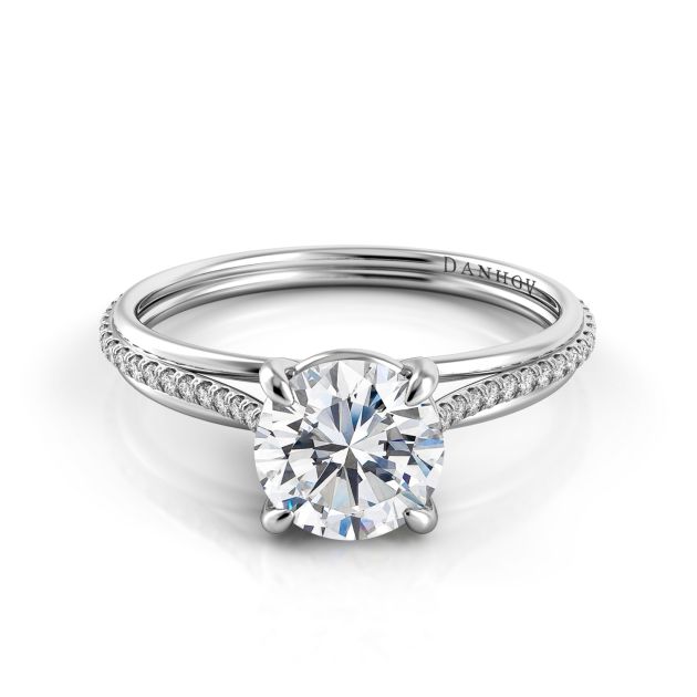 Danhov Unito Diamond Engagement Ring in 14k White Gold
