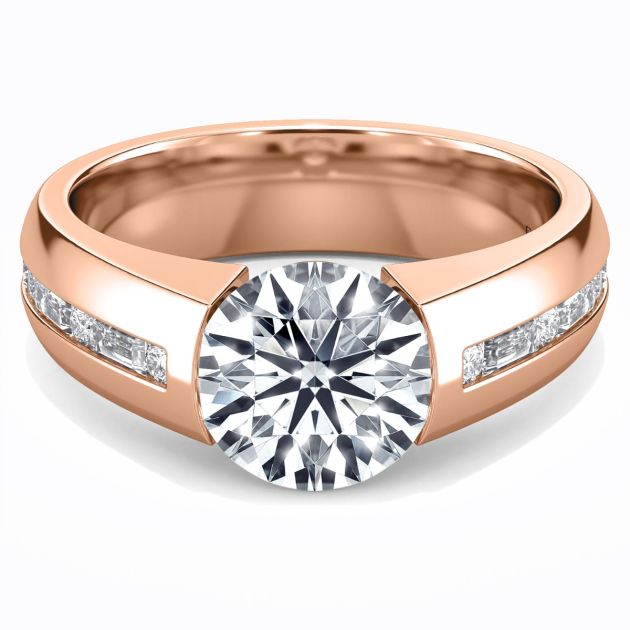 Norem de Danhov tension style engagement ring in 18K Rose Gold